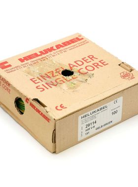 Helukabel H05V-K Litze Leitung, Gelb/Grün 1mm2 100m 29114 -