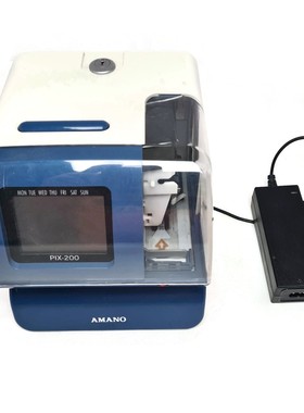 Amano PIX 200 Electronic Time Clock/Date Stamp Machine. Made