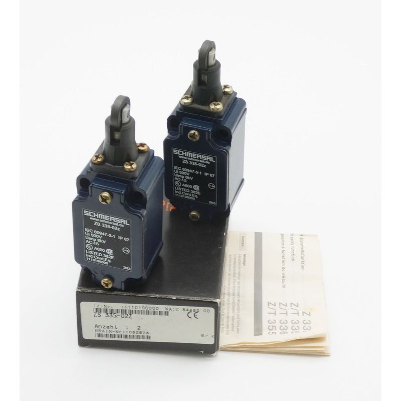2x Schmersal ZS 335-02z ZS33502z Positionsschalter -unused/O