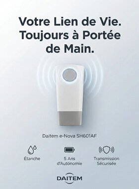 Daitem e-Nova SH601AF Médaillon d'Appel d'Urgence