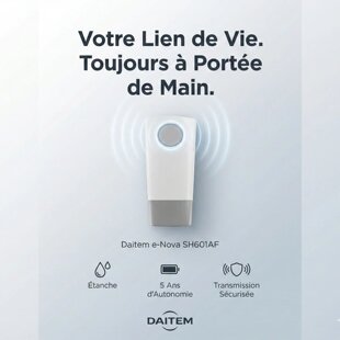 Daitem e-Nova SH601AF Médaillon d'Appel d'Urgence