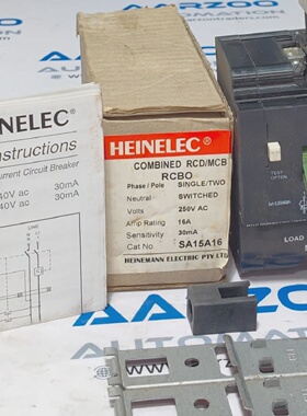 HEINEMANN ELECTRIC SA15A16 COMBINED RCD MCB 16 AMP BREAKER H