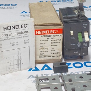 Heinemann SA15A16 Interrupteur Diffrentiel RCD MCB 16 A 2 Pl