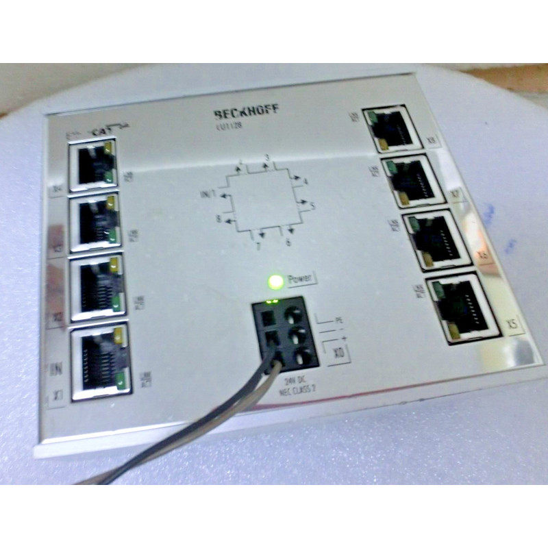 Beckhoff CU1128-1005 8 端口接线 EtherCAT 集线器,二手,Ger_,96