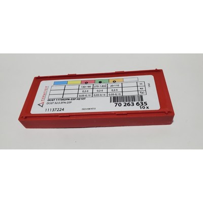 10件装Ceratizit DCGT 11T302FN-25 H210T硬质合金插入件DCGT32.5