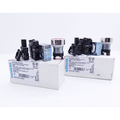 2x Siemens 3SB3 647-0AA21 Druckschalter Pushbotton -unused/O