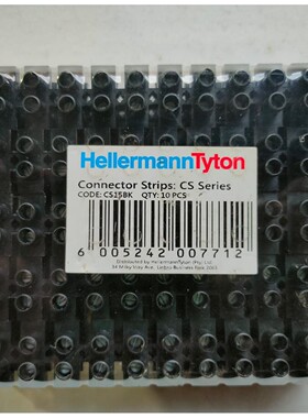 HELLERMANN TYTON CS15BK CONNECTOR STRIPS BLACK 10 PC