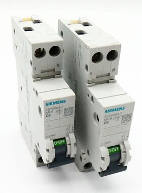 2x Siemens 5SY6004-7 MCB C4 5SY6004-7 MCBC4 Leitungsschutzsc