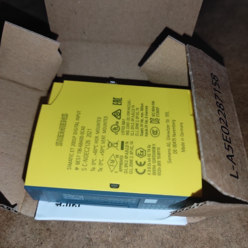NUOVO ?▄▄? SIEMENS ET 200SP F-DI - 6ES7136-6BA00-0CA0 -- 6