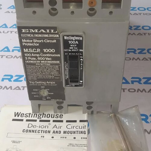 Westinghouse MSCP1000 Motor Corto Circuito Protector 100A 60