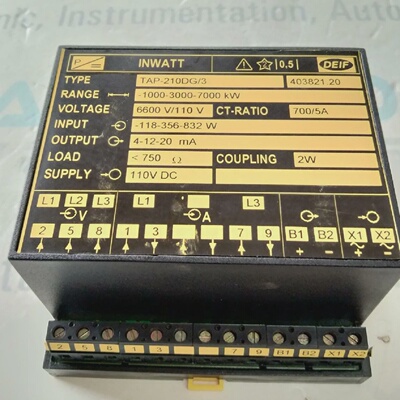 Transductor Inwatt DEIF TAP210DG3 110VDC 403821.20
