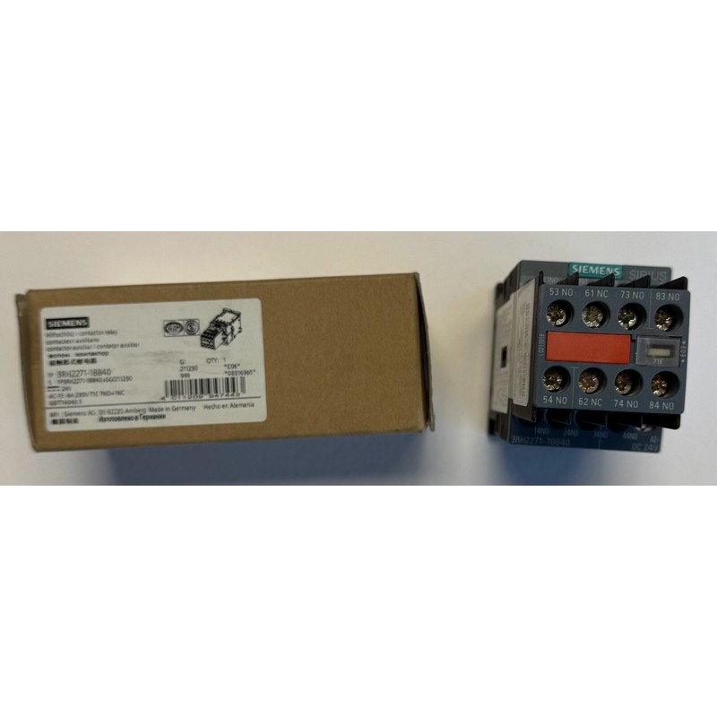 Siemens Sirius Hilfsschütz / 24V DC / 7x NO + 1x NC / 3RH22