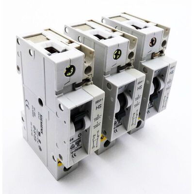 3x Siemens 5SX21 C6 Leitungsschutzschalter + 5SX91 Hilfsscha
