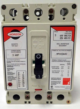 FEDERAL PIONEER HORIZON 3 AMP 3 POLE, 600VAC/CA 250VDC/CC MT