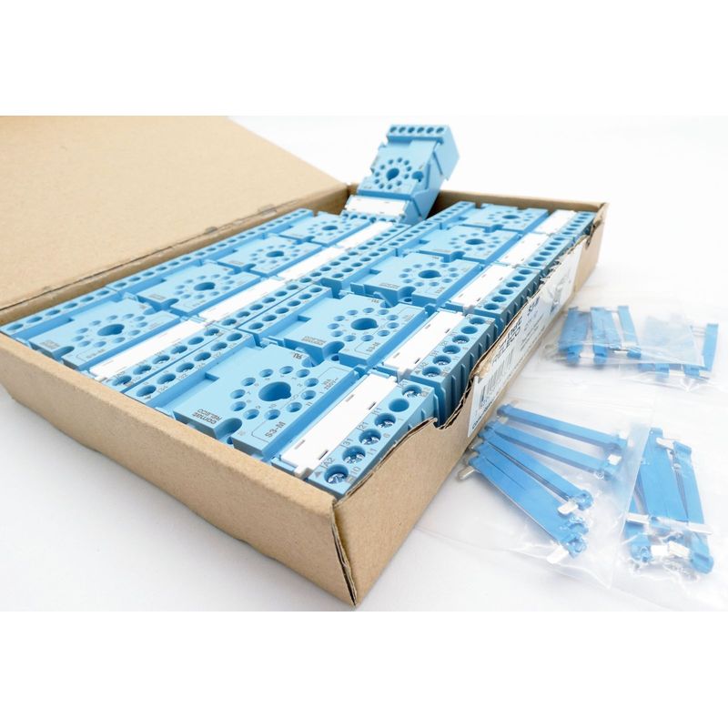 10x Comat Releco S3-M 1847 10A 11-polig blau Systemsockel -u