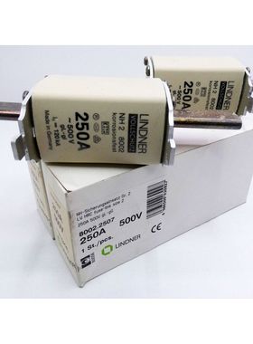 2x Lindner 8002.2507 250A 500V gL-gG NH-Sicherungseinsatz -u