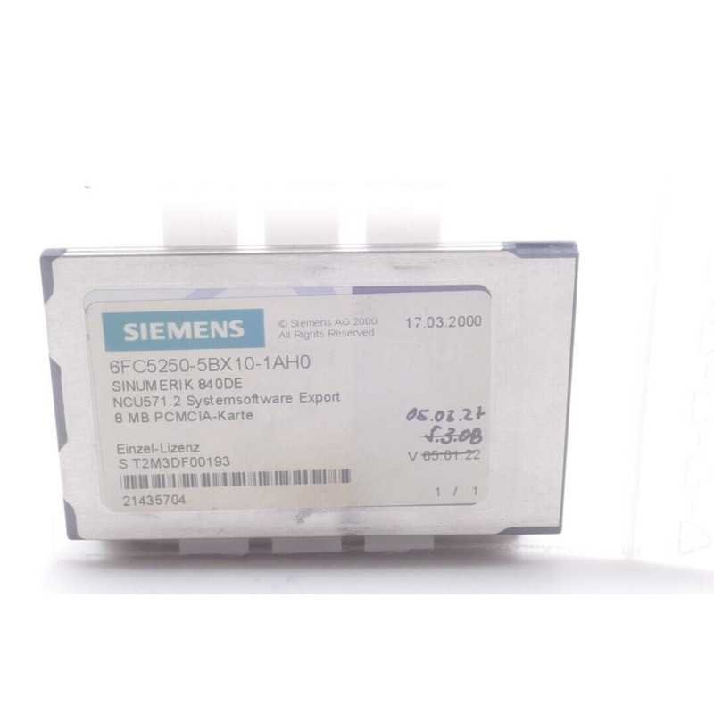 SIEMENS SINUMERIK 840DE 6FC5250-5BX10-1AH0 PCMCIA-Karte 6FC5