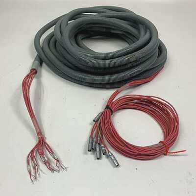 20m Maschinenkabel 8adrig mit Anschlssen und Wellschlauch fr