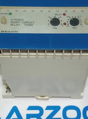 USED SELCO T230001 3PHASE SHORT CIRCUIT RELAY 380VAC CURRENT