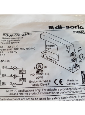 di-soric OGUP 030 G3-T3 Gabellichtschranke Art.Nr. 210992 Ne