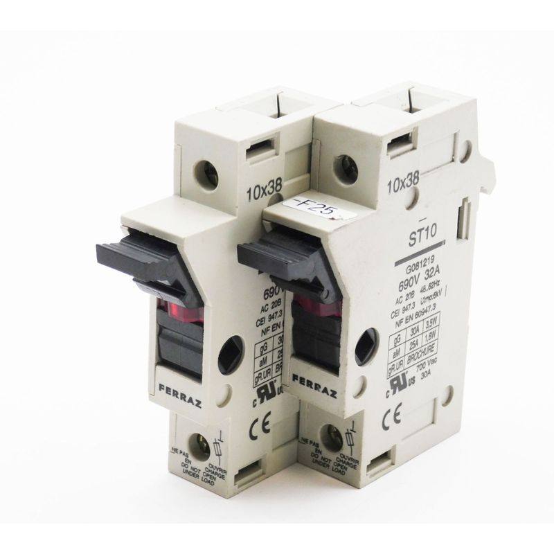 2x Ferraz ST10 ST-10 ST 10 G081219 690V 32A 10x38 Sicherungs