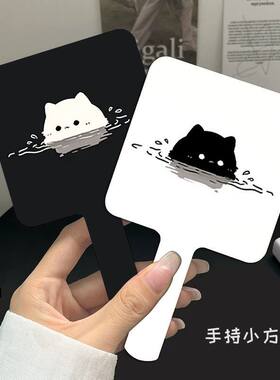 潜水小猫便携方形补妆镜高颜值