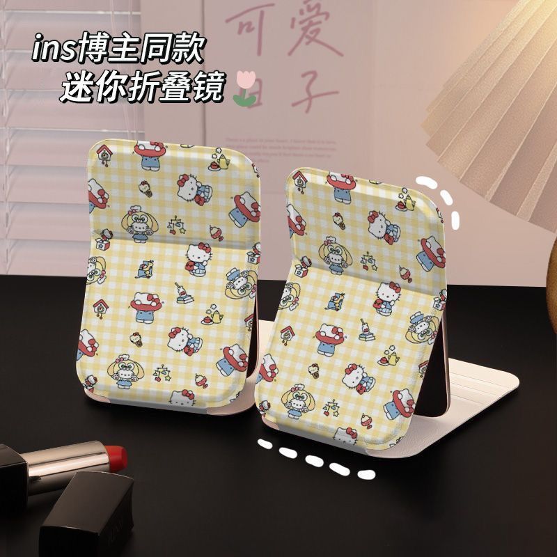 格子凯蒂猫女生学生宿舍化妆镜