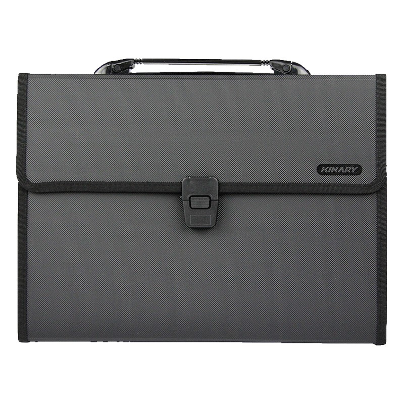 商务手提风琴包加厚防水按扣开合