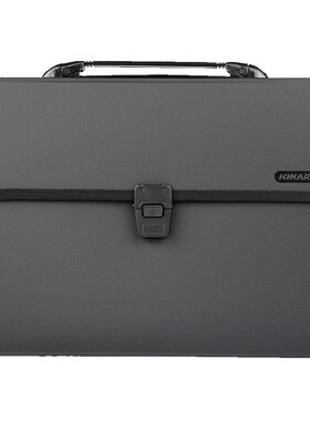 金得利经典布纹分类文件夹13层风琴包资料收纳袋男女手提包DC3028