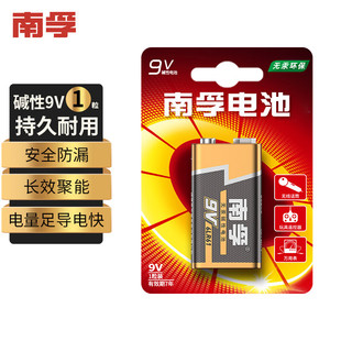 南孚9V碱性电池1粒遥控玩具烟雾报警器无线麦克风万用表话筒6LR61