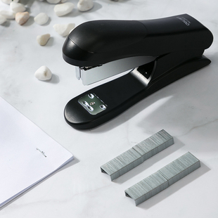 得力文具0305订书机大号订书器可旋转加厚订书机办公用品