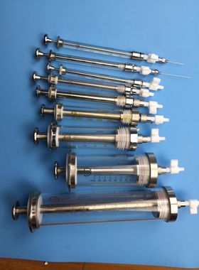 阀门型气密性进样针100/250/500ul 1/2.5/5/10/25/50/100ml玻璃微量进样器可拆卸阀门液相/气相玻璃进样针