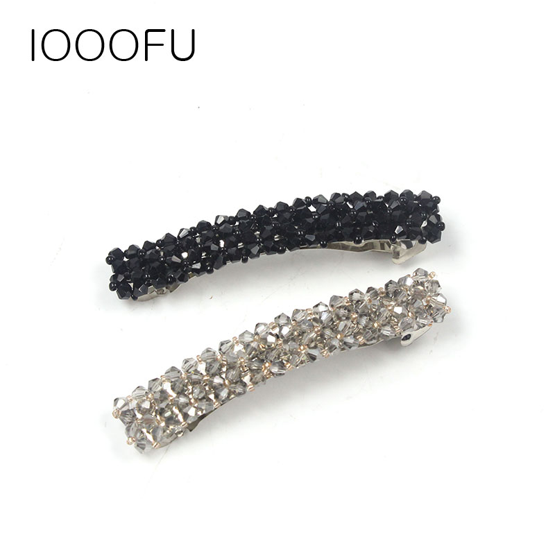 顶夹马尾夹水晶珠合金彩珠闪亮