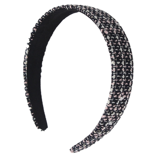 韩国进口黑色棉布艺发箍搭配简约素色可掰折不断拼色宽边森女头箍