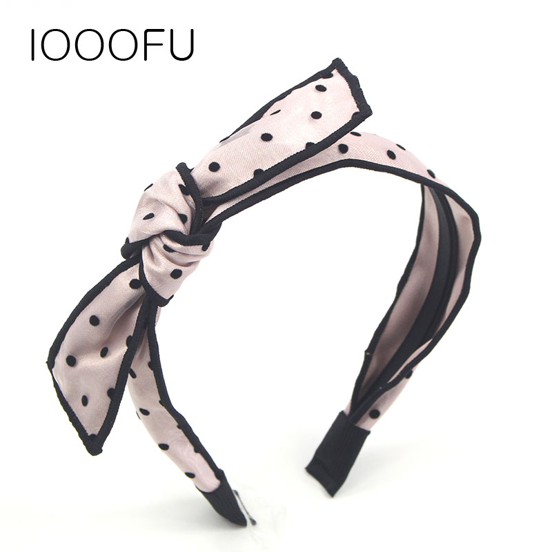 韩国减龄粉色波点显脸小可爱发箍