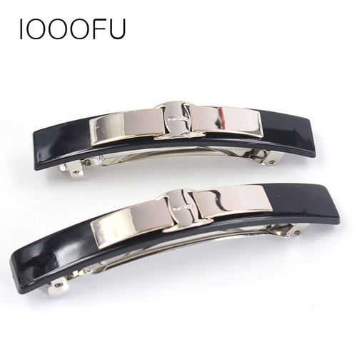 韩国树脂合金横夹发卡气质马尾夹