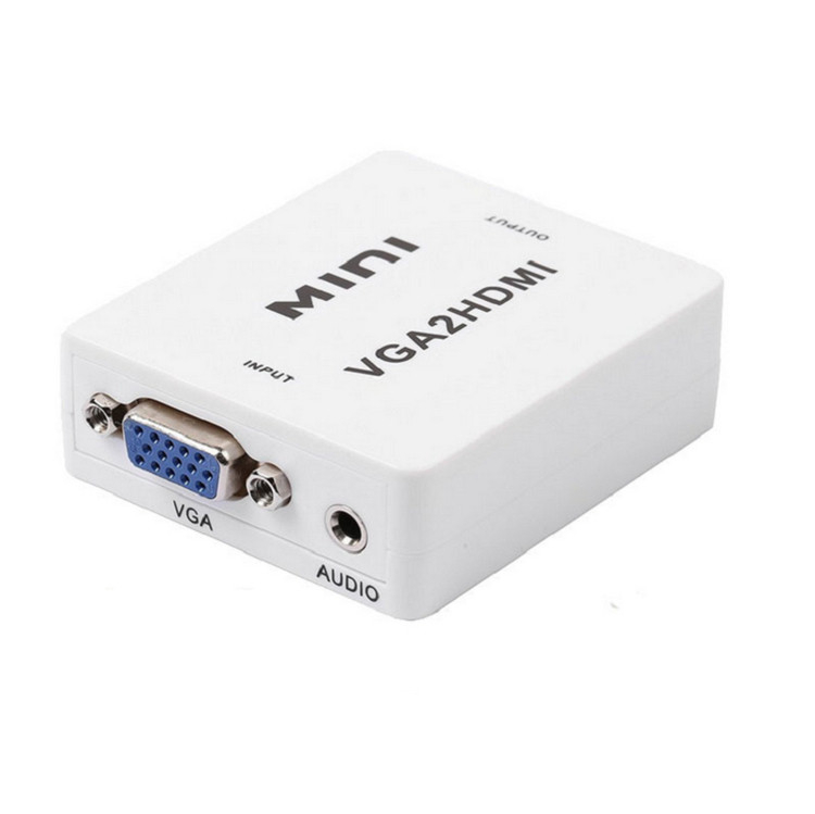 VGA转HDMI转盒电脑VGA/HDMI连接电视投影转换器线模拟转高清头
