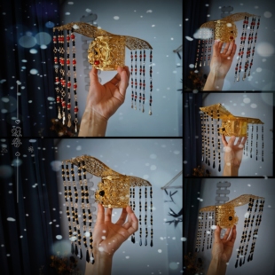 特价蝶谷原创【日月同辉】系列精简版男女帝王冠冕影视cos配饰