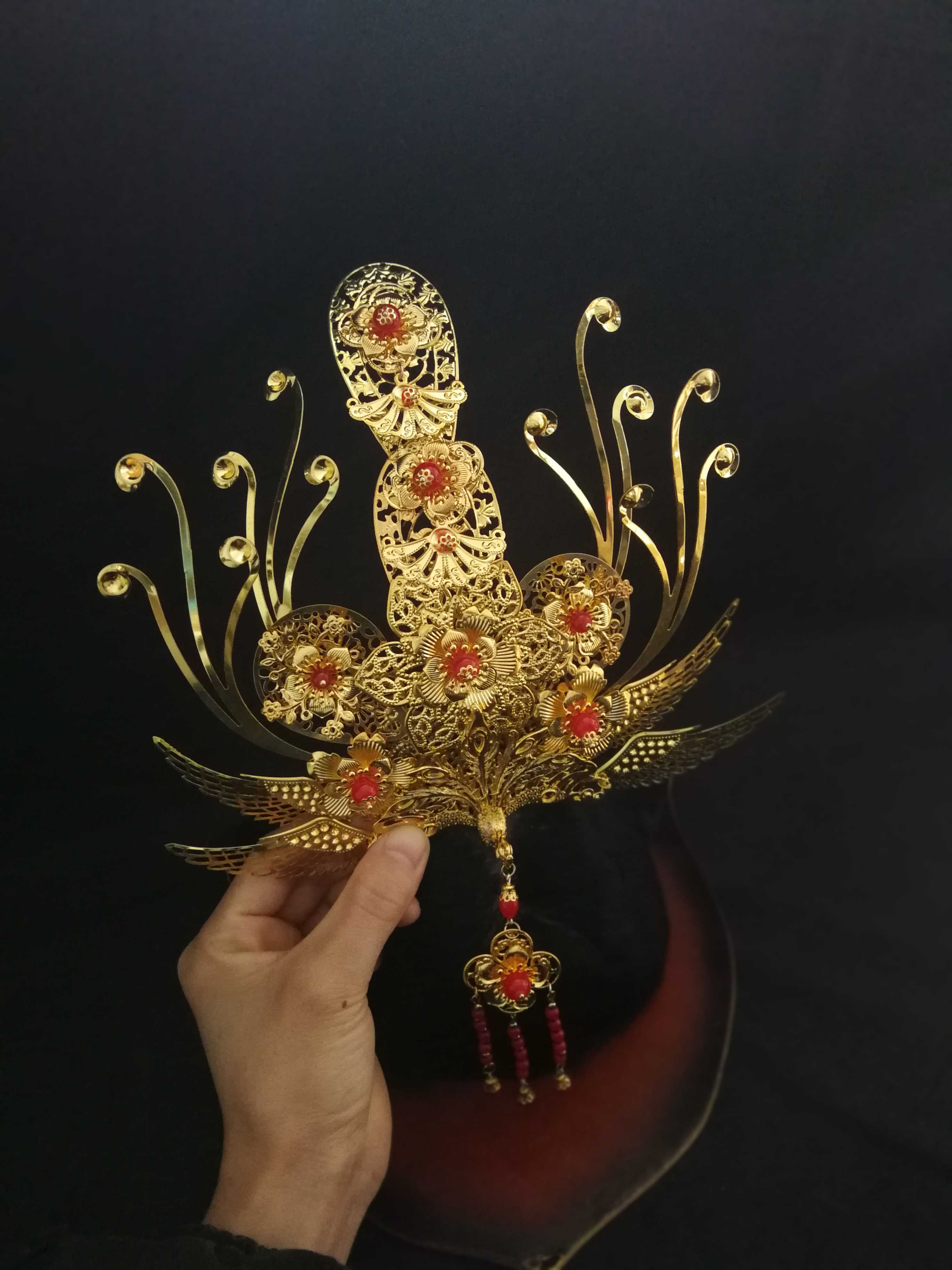 原创孤品古装流苏凤冠