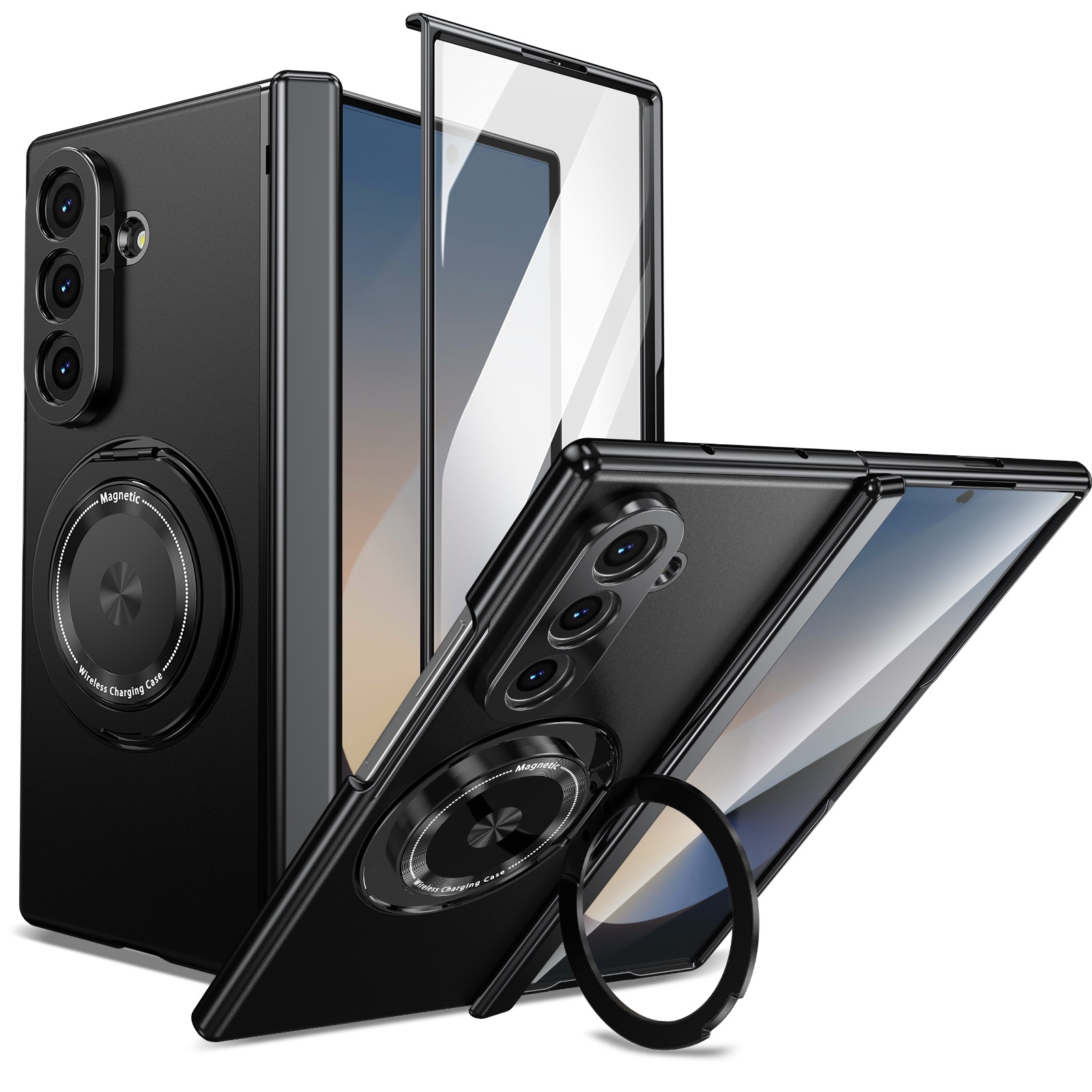 适用GalaxyZFold7/6手机壳FindN5磁吸旋转支架ZFlip7壳膜X6保护套