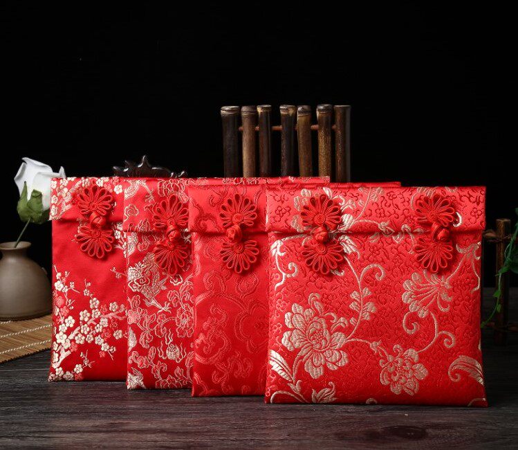 高档布艺中式婚庆万元红包袋祝寿乔迁满月压岁利是封锦緞红包包邮