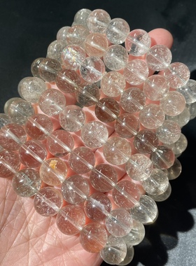 天然白兔毛水晶手串透体白兔毛水晶手串一物一图礼物饰品女