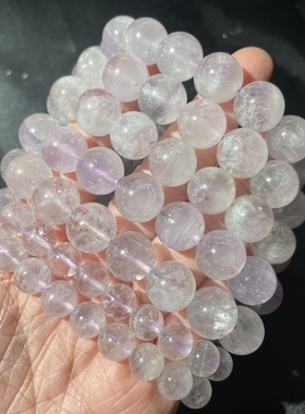 天然薰衣草紫水晶手链紫晶深紫水晶单圈本命年情侣转运饰品女