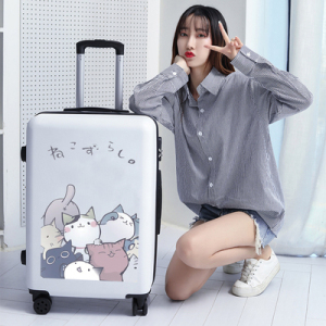 学生卡通行李箱20寸登机箱可爱密码拉杆箱男女24寸旅行子母定制箱