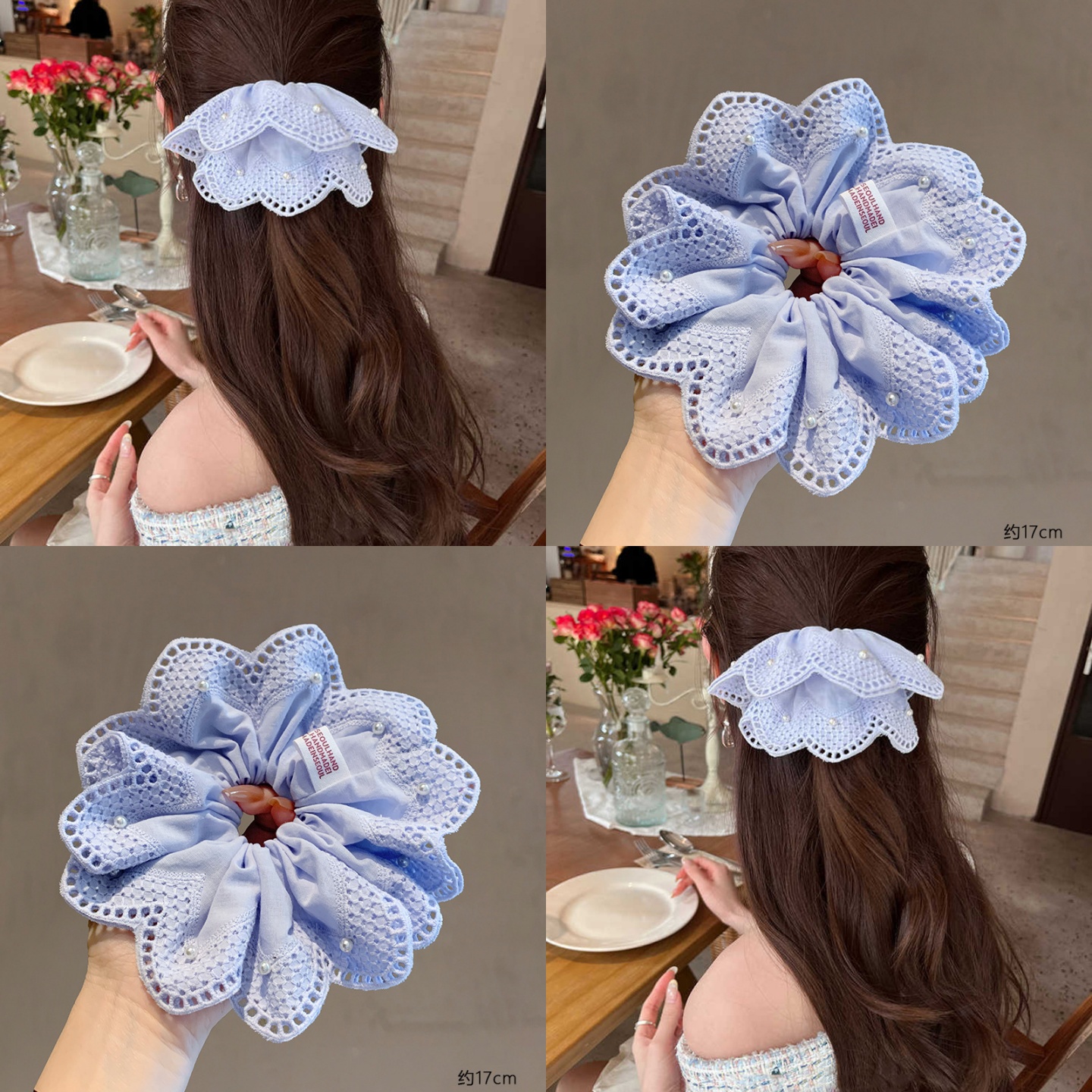 清风蓝缕~mz蕾丝头花发圈女发绳