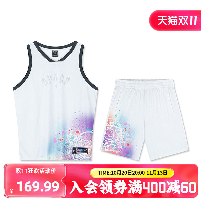 361度运动套装男2026夏季新款篮球套装宽松舒适运动服