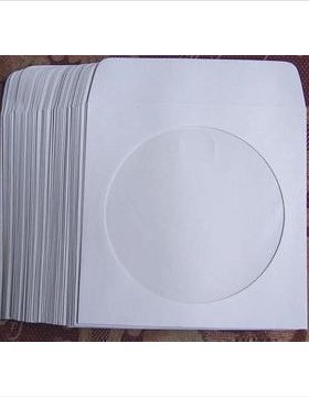 100片/包白色纸质光盘袋 CD保护袋 DVD袋 刻录盘保护袋DVD光碟袋