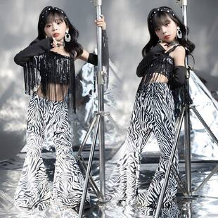 主题表演走秀80幼儿园儿童出怀旧年代复古港风女童套装服装喇叭裤