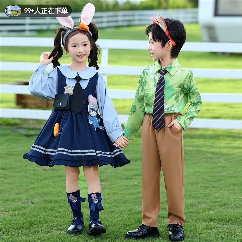 男童套装疯狂动物城尼克狐狸演出秋季女兔子警官衣服儿童朱迪cos,童装/婴儿装/亲子装,儿童演出服,淘宝优惠券,粉丝福利购,淘宝优惠卷