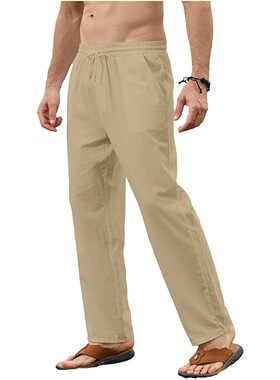 New Loose Solid Color Casual Men's Pants宽松纯色休闲男士长裤